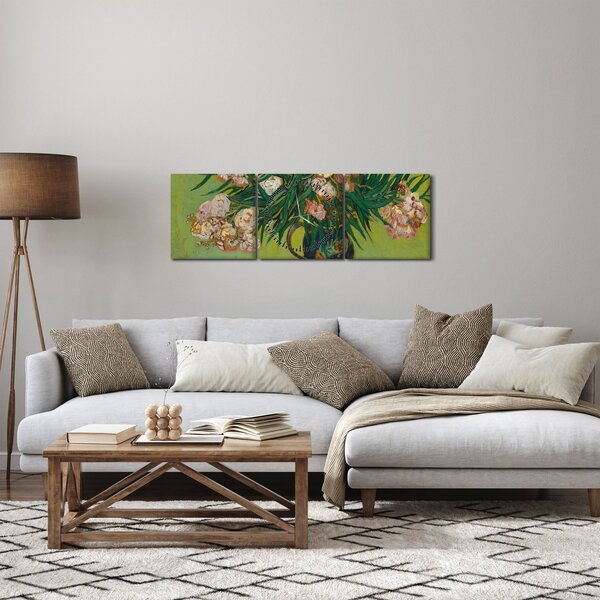 Kép - Vincent van Gogh, Oleanders, reprodukciók (órával) (90x30 cm)