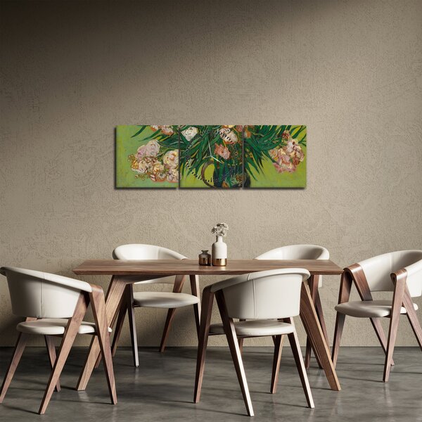 Kép - Vincent van Gogh, Oleanders, reprodukciók (órával) (90x30 cm)