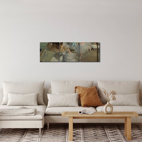 Kép - Edgar Degas, The Dance Class, reprodukciók (órával) (90x30 cm)