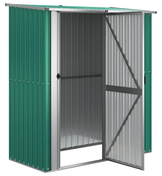 Zöld horganyzott acél kerti fészer 180,5 x 97 x 209,5 cm