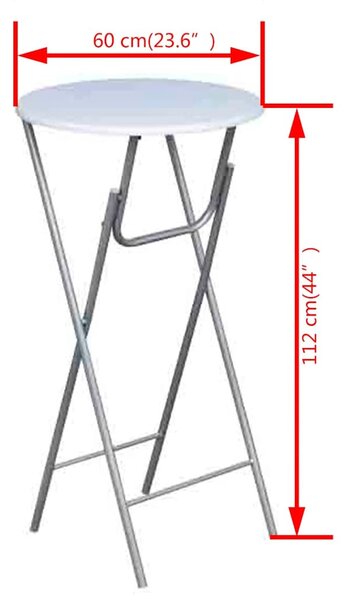 4 db fehér bárasztal MDF asztallappal