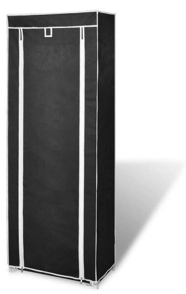 Szövet Cipő szekrény borító 57 x 29 x 162 cm-es fekete