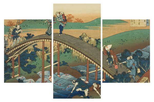 Kép - Katsushika Hokusai, Ariwara no Narihirafrom the series One Hundred, Poems Explained by the Nurse (Hyakunin isshu uba ga etoki), reprodukciók (90x60 cm)