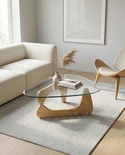 Hanah Home Dohányzóasztal Natúr Asimetrik - Natúr