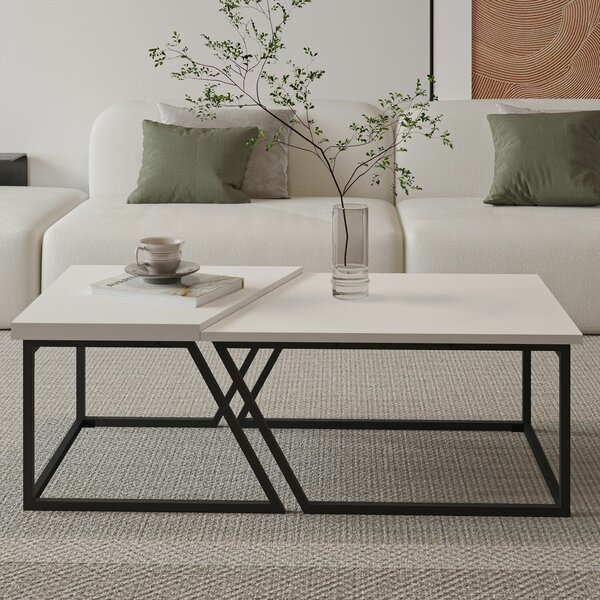 Hanah Home Verona dohányzóasztal szett fehér P0024623 - Fehér