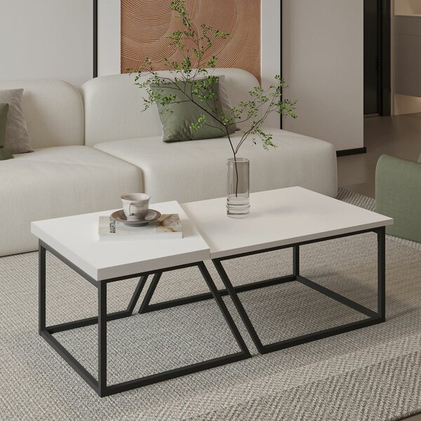 Hanah Home Verona dohányzóasztal szett fehér P0024623 - Fehér