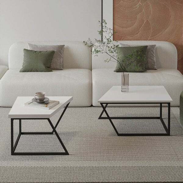 Hanah Home Verona dohányzóasztal szett fehér P0024623 - Fehér