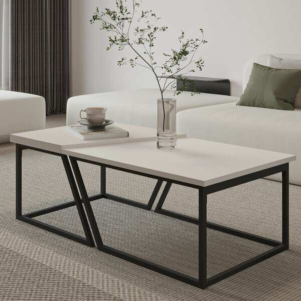 Hanah Home Verona dohányzóasztal szett fehér P0024623 - Fehér