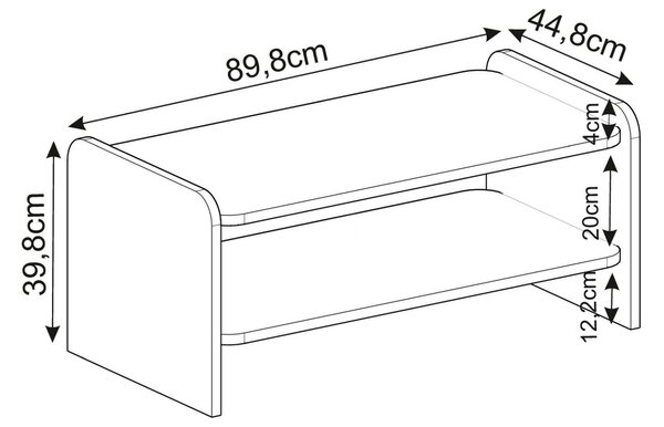 Hanah Home Coffee Table White Marble Amon - White, Marble