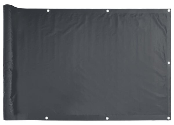 Antracitszürke oxford-szövet erkélyparaván 90 x 300 cm