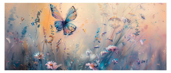 Kép - Rét pillangóval II (120x50 cm)
