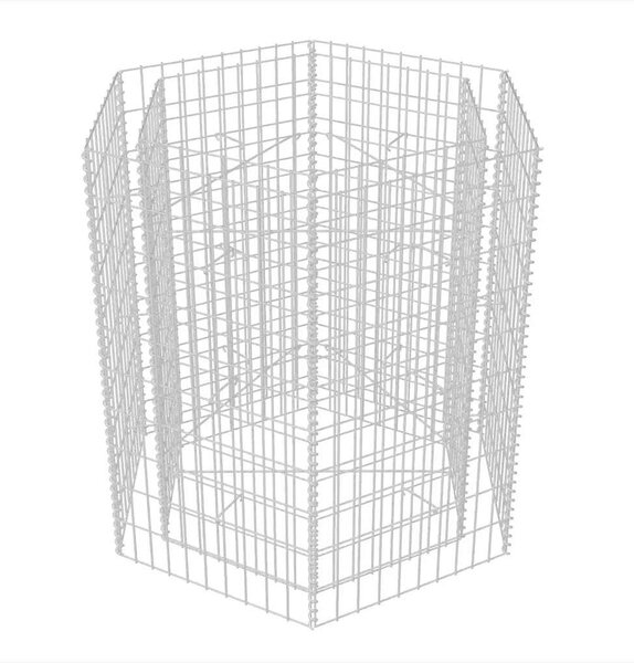 Hatszögletű gabion magaságyás 100 x 90 x 100 cm