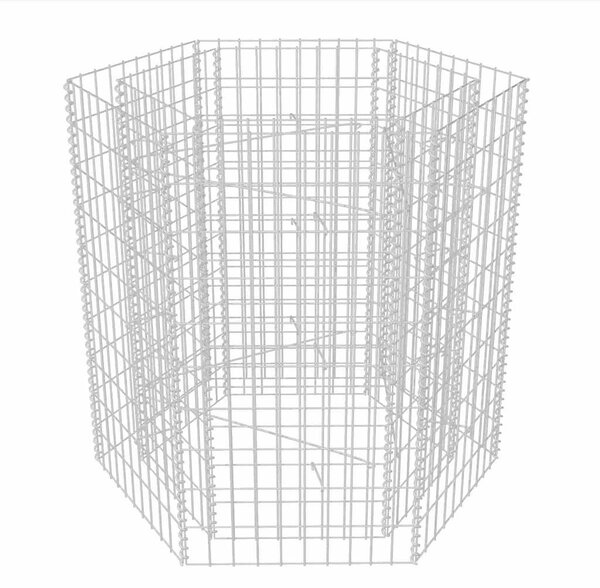 Hatszögletű gabion magaságyás 100 x 90 x 100 cm