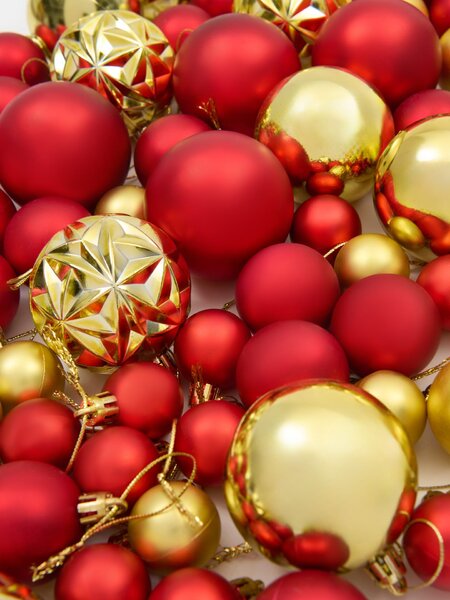 Sinsay - Karácsonyi fenyő díszítő készlet 100 darabos - többszínű