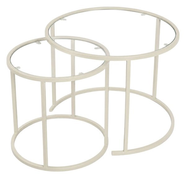 Hanah Home Coffee Table Set Beige Beige-Trs-60-42-Nrd-Srk