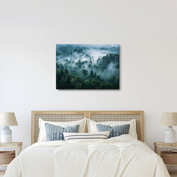 Kép - Erdő ködben (70x50 cm)