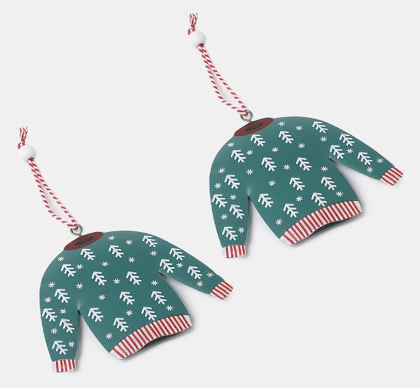 Sinsay - Karácsonyi fenyő díszek pulóver formában 2 pack - többszínű