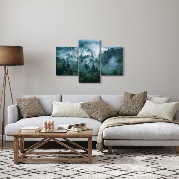 Kép - Erdő ködben (90x60 cm)