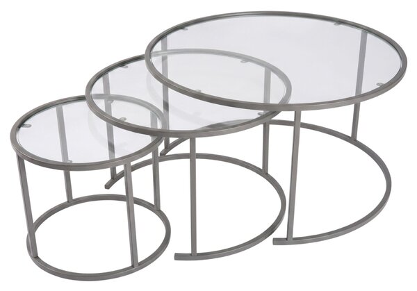 Hanah Home Coffee Table Set Grey Grey-Trs-80-60-42-Nrd-Srk