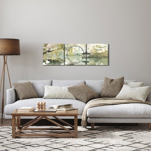 Kép - Kínai tó (órával) (90x30 cm)