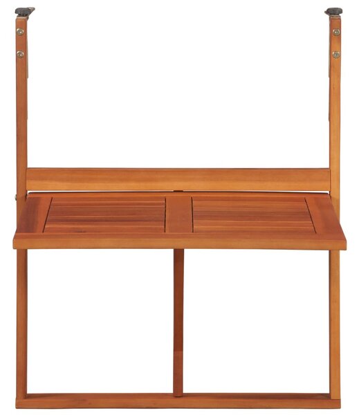 Tömör akácfa felakasztható erkély asztal 64,5 x 44 x 80 cm