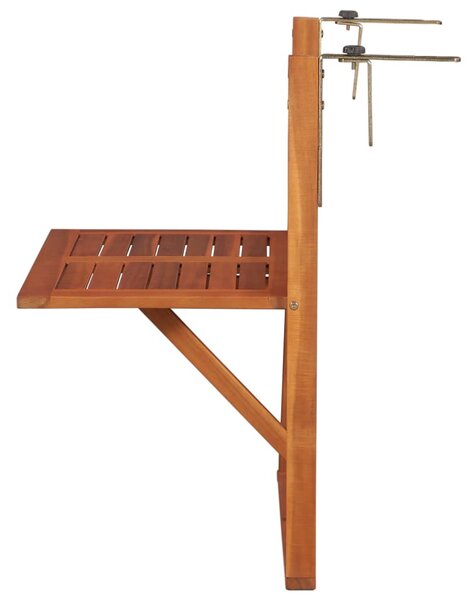 Tömör akácfa felakasztható erkély asztal 64,5 x 44 x 80 cm