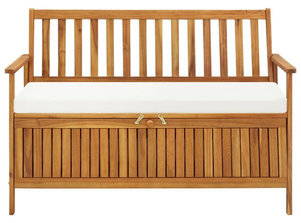 Tömör akácfa kerti XL tárolópad 120 x 63 x 84 cm