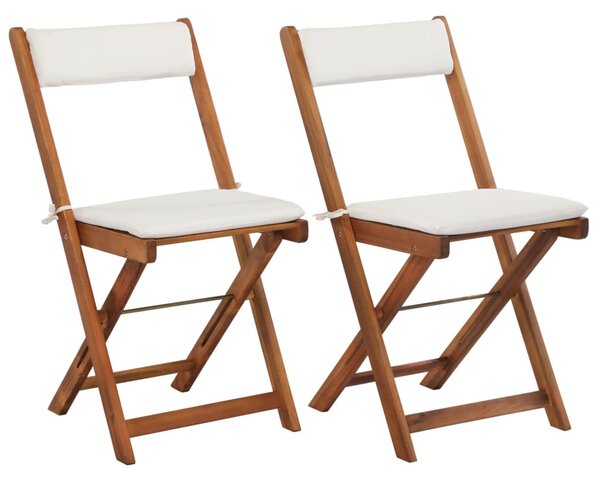| Kerti bútorok | 2 pcs Meleg fa tónus Tömör Akácfa & Poliészter