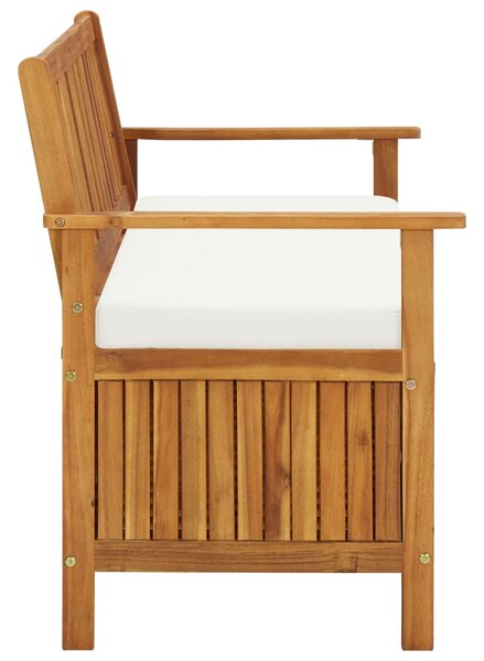 Tömör akácfa kerti XL tárolópad 120 x 63 x 84 cm