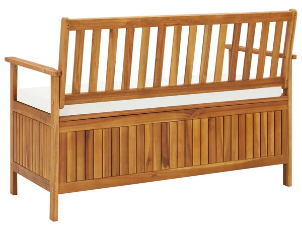 Tömör akácfa kerti XL tárolópad 120 x 63 x 84 cm