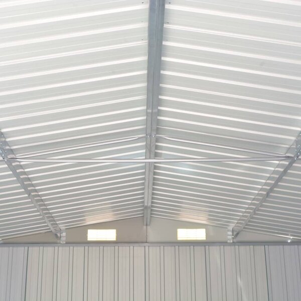 Barna fém kerti fészer 257 x 580 x 181 cm