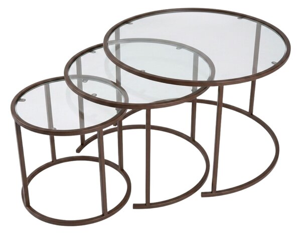 Hanah Home Coffee Table Set Brown Brown-Trs-80-60-42-Nrd-Srk