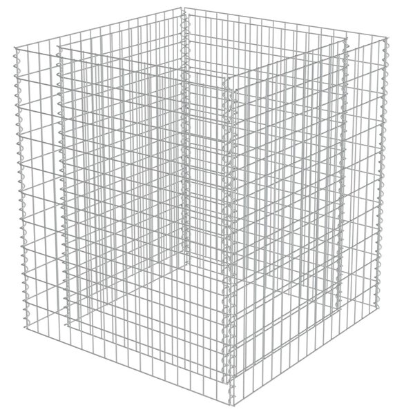 Horganyzott acél gabion magaságyás 90 x 90 x 100 cm