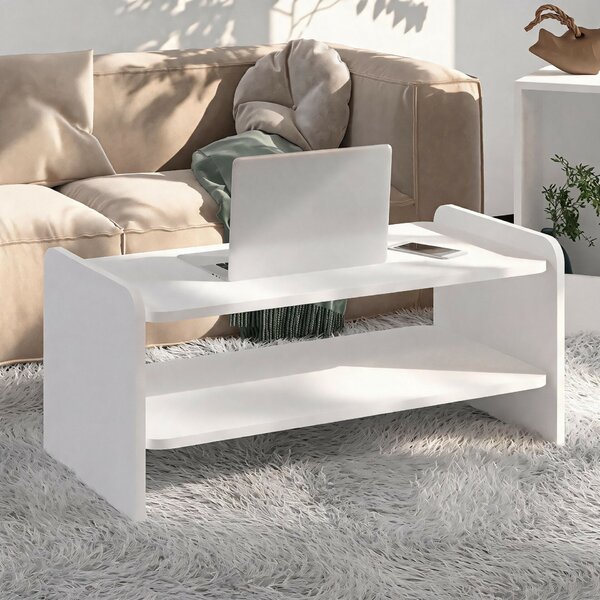 Hanah Home Coffee Table White Amon - White