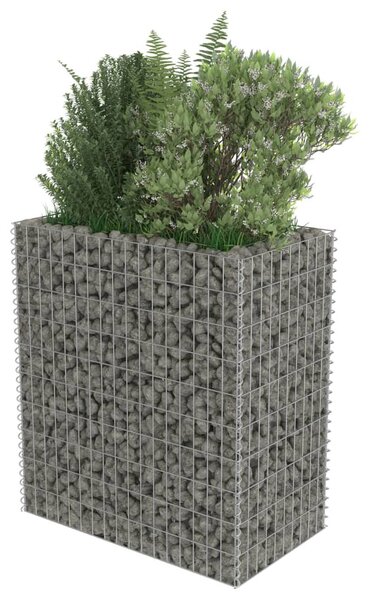 Horganyzott acél gabion magaságyás 90 x 50 x 100 cm