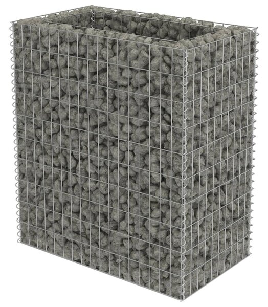 Horganyzott acél gabion magaságyás 90 x 50 x 100 cm