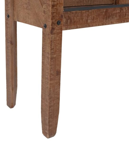Barna tömör fenyő konzolasztal 131 x 35,5 x 75 cm