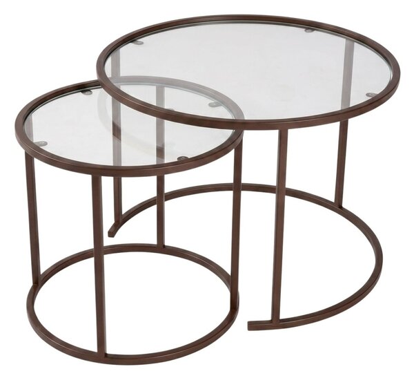 Hanah Home Coffee Table Set Brown Brown-Trs-60-42-Nrd-Srk