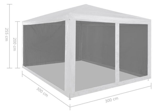 Partisátor 4 hálós oldalfallal 3 x 3 m