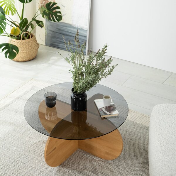 Hanah Home Dohányzóasztal Oak Bubble Wood - Fume, Oak