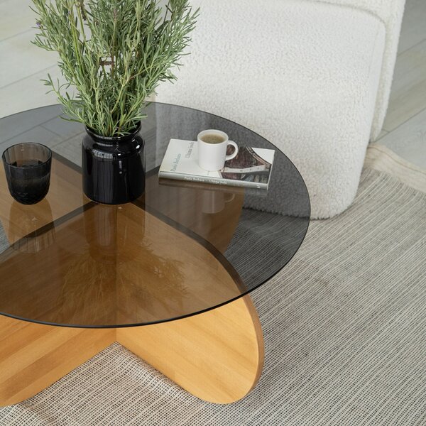 Hanah Home Dohányzóasztal Oak Bubble Wood - Fume, Oak