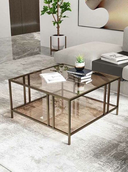 Hanah Home Coffee Table Antique Bronze Bakü - Antique, Bronze