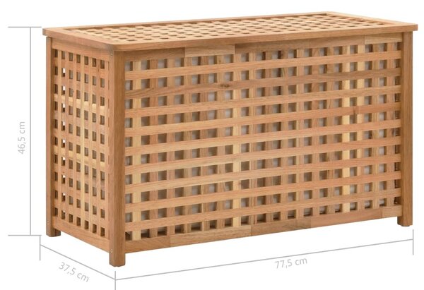 Tömör diófa szennyestartó láda 77,5 x 37,5 x 46,5 cm