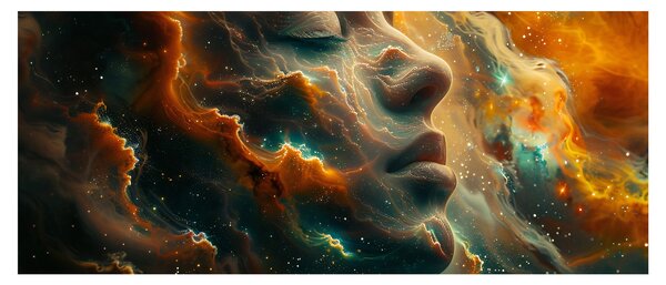 Kép - Arc az űrben (120x50 cm)