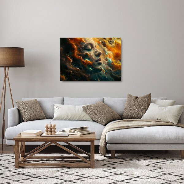 Üveg kép - Arc az űrben (70x50 cm)