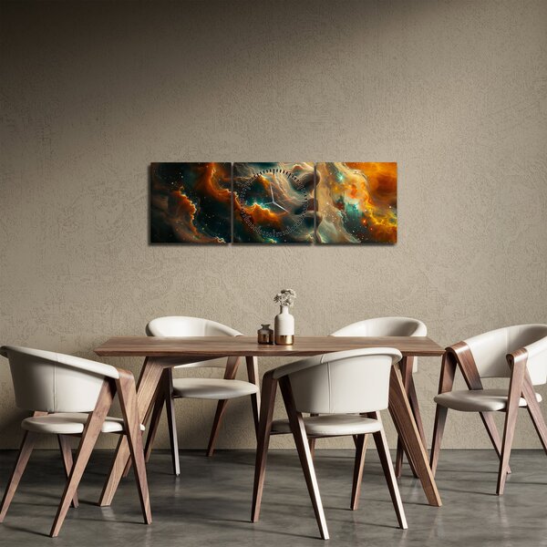 Kép - Arc az űrben (órával) (90x30 cm)