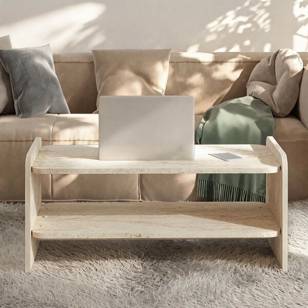 Hanah Home Coffee Table Travertine Amon - Travertine