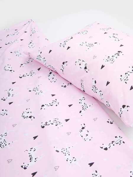 Sinsay - Mikroszálas ágynemű szett dalmata mintával - pasztellpink