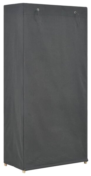 3-szintes szürke szövet ruhásszekrény 79 x 40 x 170 cm