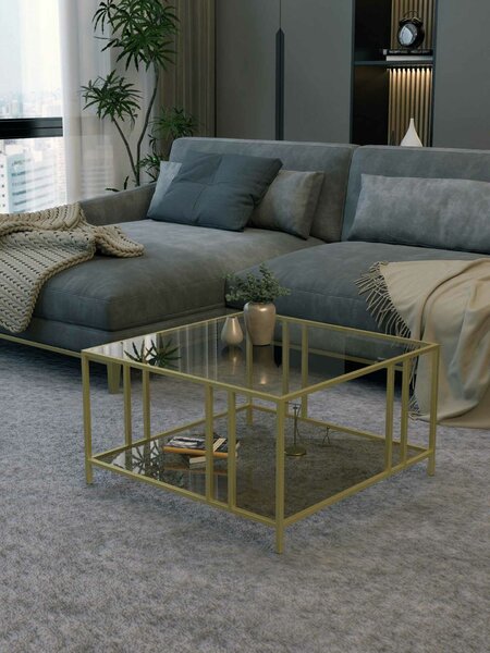 Hanah Home Dohányzóasztal Bakü - Arany, Bronz